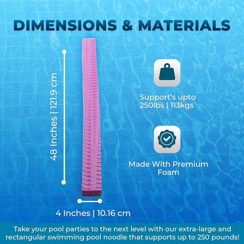Vos Liberty Foam Pool Wavy Noodle, Premium & Big, Super Soft Pool Noodle for Swimming and Floating, Pool Floats, Lake Floats for Adults & Kids - Image 3